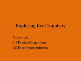 Exploring Real Numbers