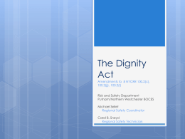 The Dignity Act Training Presentation