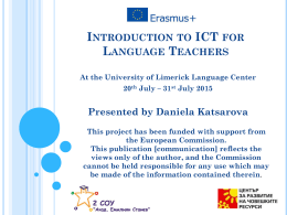 Introduction to ICT for Language Teachers