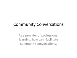 Community Conversations - Professional Association of Georgia