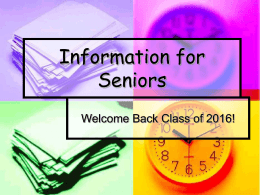 Information for Seniors - Waunakee Community School