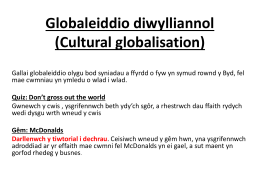 Globaleiddio diwylliannol file