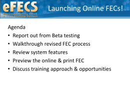 eFECS Update