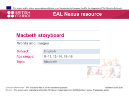Word and image storyboard - EAL Nexus