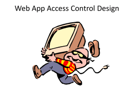 Web App Access Control Design