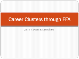 Career Clusters through FFA