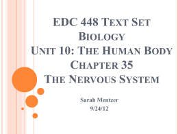 EDC 448 Text Set Biology Unit 10: The Human Body Chapter 35