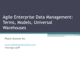 Agile Enterprise Data Management: Terms, Models - Dama-NY