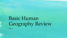 Basic Human Geography Review