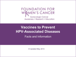 vaccines to prevent HPV-associated diseases