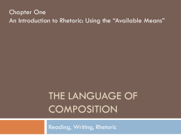 The Language of composition