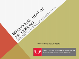 Mental Health Professions - Region 3 Behavioral Health Services