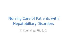 Nursing Care of Patients with Hepatobiliary Disorders