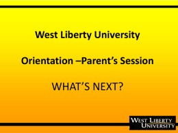 Orientation 2011 – Parent`s Session