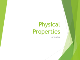 examples of Physical Properties