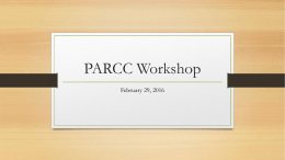 PARRC Workshop - Grandview Elementary School