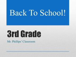 4th Grade - Mr. Phillips Class
