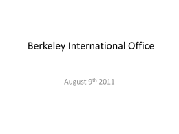 Berkeley International Office - University of California, Berkeley