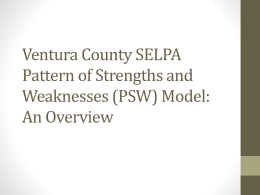 PPD Study Session - Ventura County SELPA