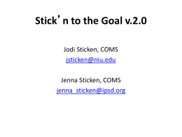 Stick*n to the Goal v.2.0 - Hadley School for the Blind