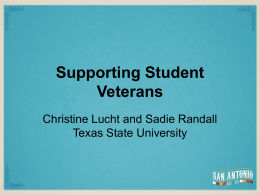 Who Are Student Veterans?