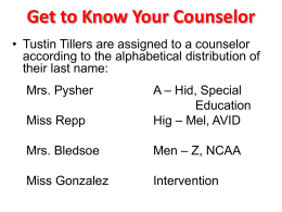 Get To Know Your Counselor