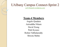 UAlbany Campus Connect Sprint 2 Presentation