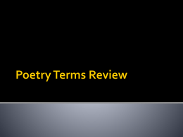 Poetry Term Review