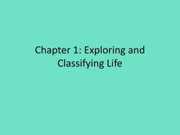 Chapter 1: Exploring and Classifying Life