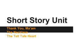 Short Story Unit