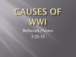 MANIA - Causes of WWI