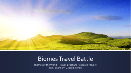 Biomes Travel Battle