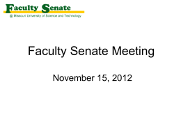 Slides - Faculty Senate