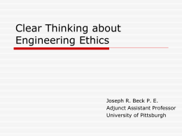 Ethics - University of Pittsburgh