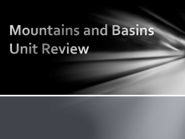 Mountains and Basins Unit Review
