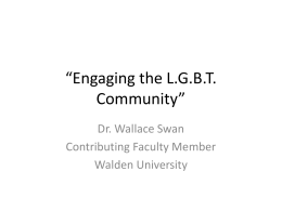 Engaging the LGBT Community