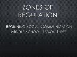 zones of regulation