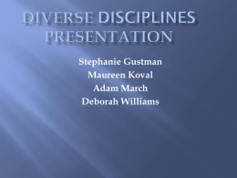 Diverse Disciplines Presentation