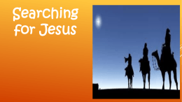Week 1-Searching for Jesus