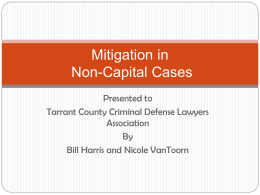 Mitigation in Non-Capital Capital Cases