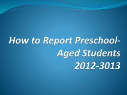 How to Report UPK or PreK Students