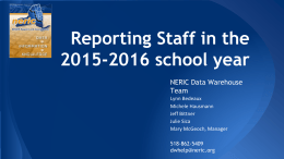 Reporting Staff in the 2015-2016 school year