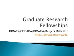 Graduate Research Fellowships