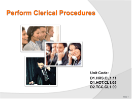 PPT_Perform_clerical_procedurese_300812
