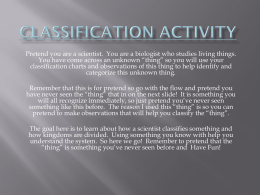 Classification Activity