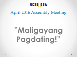 April 2016 - UCSB Graduate Student Association