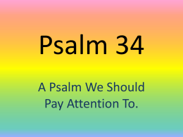 Psalm 34 - Simple Bible Studies