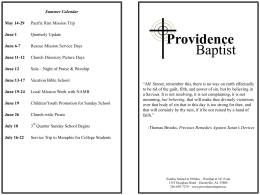 Bulletin_05-29-16 - Providence Baptist Church