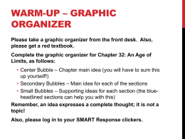 Warm-up * Graphic Organizer