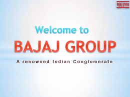 Bajaj Group Presentation